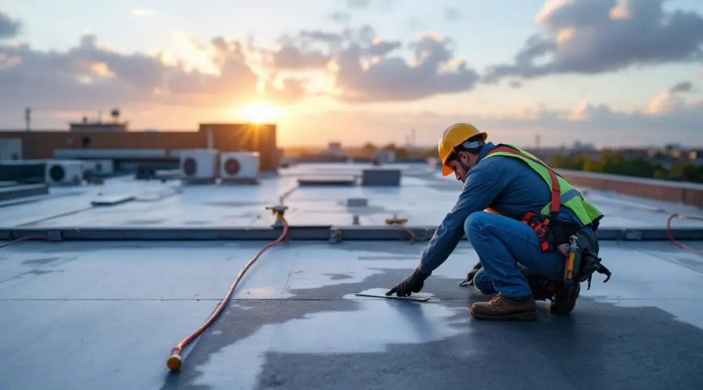 Commercial building with a new flat roof installation in Summerlin South